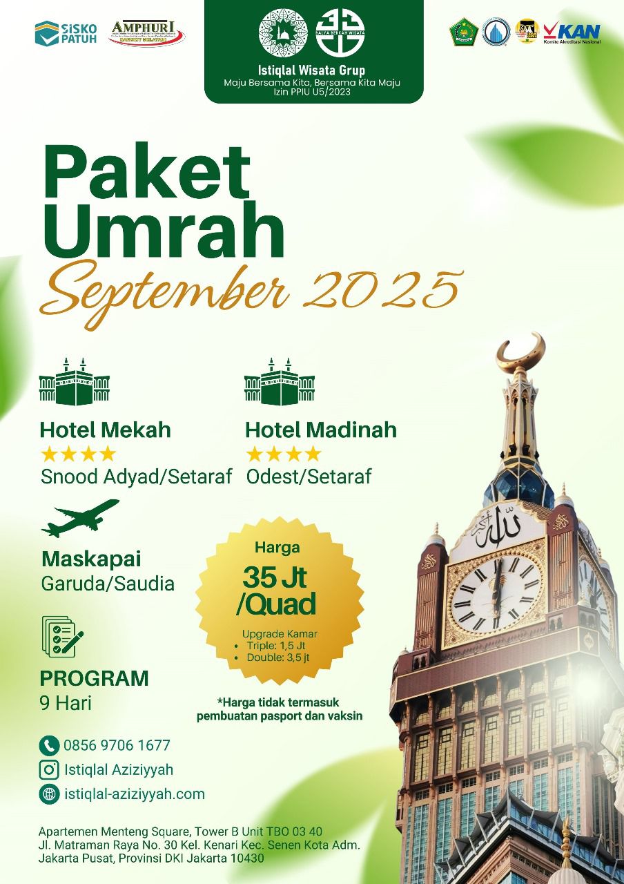 Paket Umrah September 2025
