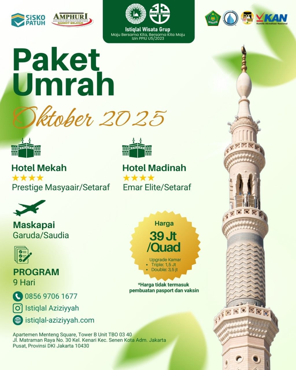 Paket Umrah Oktober 2025